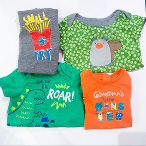 9M Boys T-Shirt Onesie Bundle